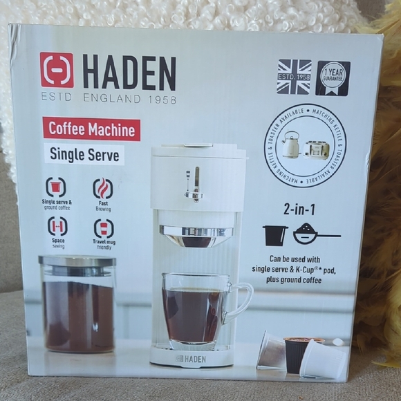 Hayden White Single Serve Coffee Machine - Picture 1 of 6